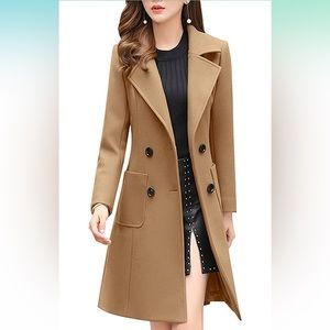 Chouyatou Brown Wool Blend Coat